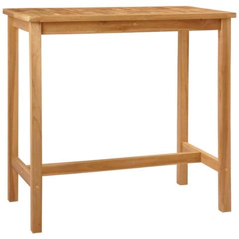 Tavolo da bar Naturale 110 x 60 x 105 cm Teak massello - Foto 1