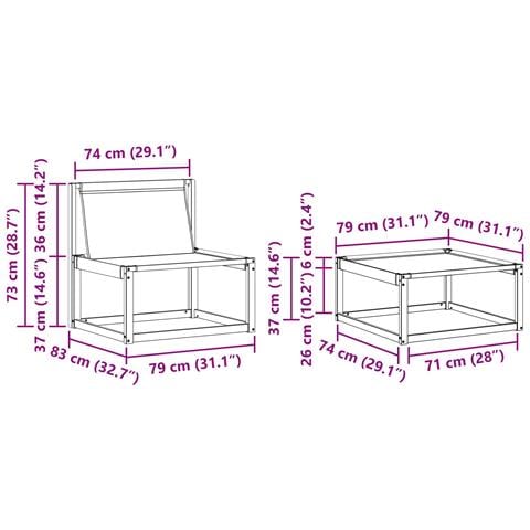 Set di divani da esterno con cuscino 4 pcs Bianco e Nero - Foto 9