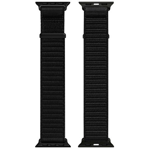 Cinturino Orologio per Apple Watch Series 11 10 42mm - Nylon, Nero - Foto 4