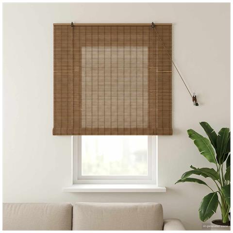 Tenda a rullo Marrone 160 x 160 cm Bambù - Foto 2