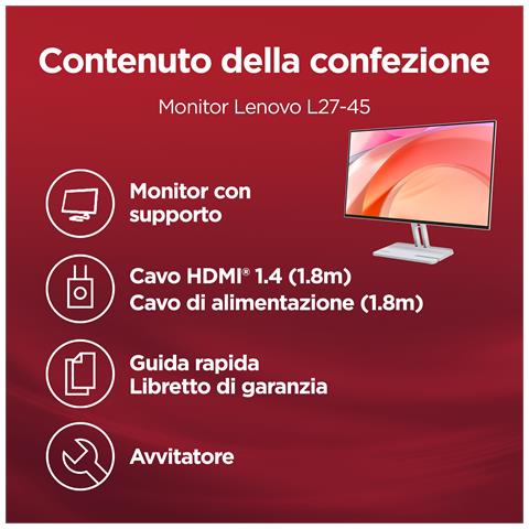L27-4C - Monitor 27" IPS Flat FHD 1920x1080 0 144Hz 1ms - Speakers AMD FreeSync 2xHDMI 1.4 + 1xVGA - Stand Tilt Cavo HDMI incluso - Foto 8