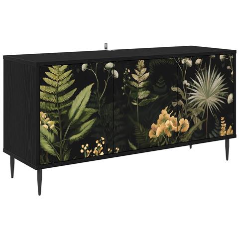Mobile TV RHENEN 102 x 33 x 51 cm Rovere Nero - Foto 1