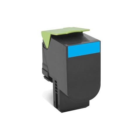 80C2HCE Toner Originale Ciano per Lexmark CX410de / CX510de Capacità 3000 Pagine - Foto 1