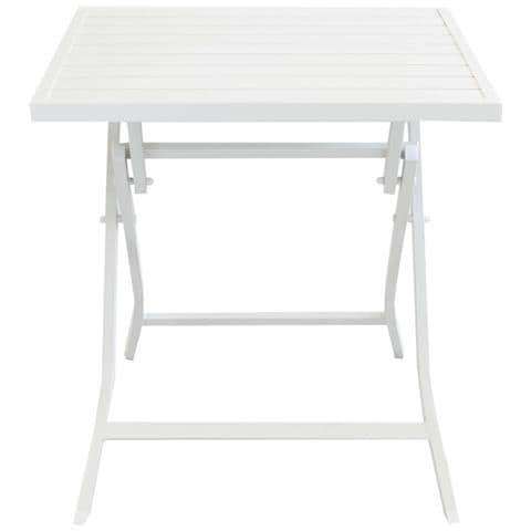 Abelus - Set Tavolo Da Giardino Pieghevole Salvaspazio In Alluminio 70 X 70 Compreso Di 2 Sedie In Alluminio E Textilene - Foto 4