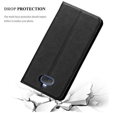 Custodia Compatibile Con Sony Xperia 10 Plus In Nero Di Notte - Coperchio Protettiva Con Chiusura Magnetica, Funzione Stand E Tasca Per Le Carte - Foto 5