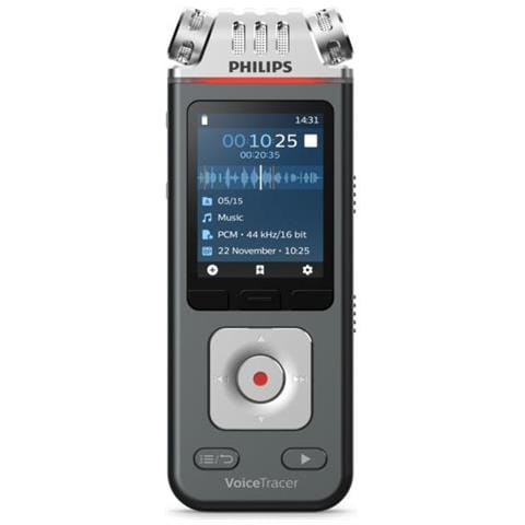 Voice Tracer Dvt6110/00 Dittafono Flash Card Antracite, Cromo - Foto 1