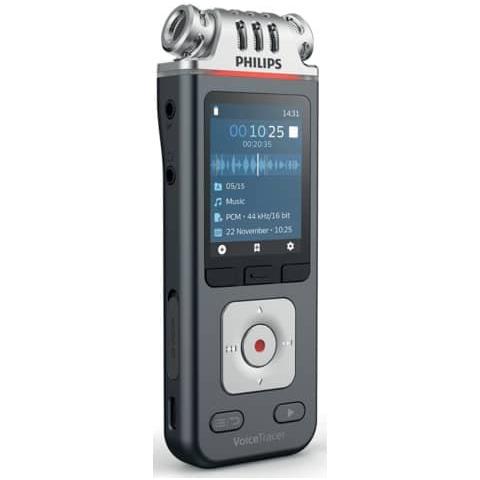 Voice Tracer Dvt6110/00 Dittafono Flash Card Antracite, Cromo - Foto 4