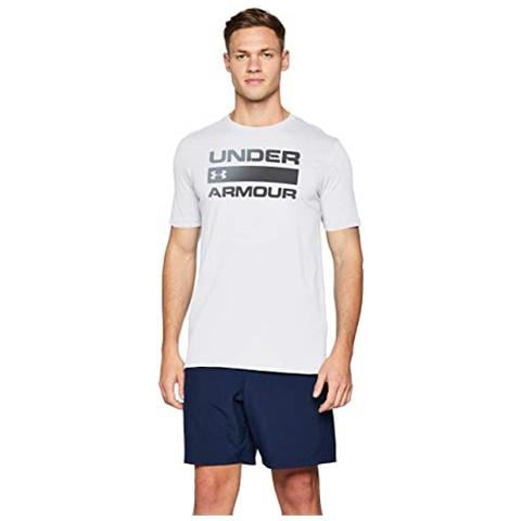 Ua Team Issue Wordmark Short Sleeve, Maglietta Uomo, Bianco (bianco / nero 100), M - Foto 1