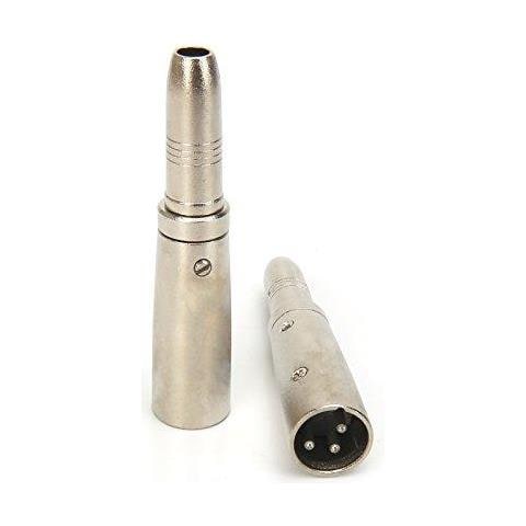 Professionale Xlr 3 Pin Maschio A 14 635 Millimetri Femminile Zoccolo Di Jack Audio Stereo Con Microfono Delladattatore Del Convertitore Del Connettore (2 Pack)  - Foto 2