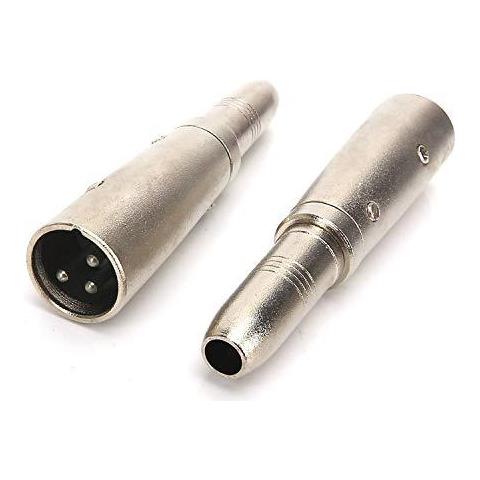 Professionale Xlr 3 Pin Maschio A 14 635 Millimetri Femminile Zoccolo Di Jack Audio Stereo Con Microfono Delladattatore Del Convertitore Del Connettore (2 Pack)  - Foto 1