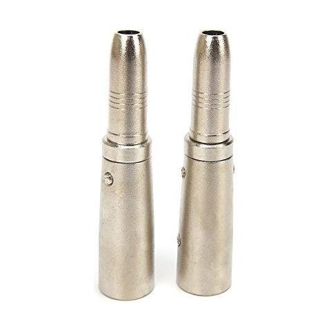 Professionale Xlr 3 Pin Maschio A 14 635 Millimetri Femminile Zoccolo Di Jack Audio Stereo Con Microfono Delladattatore Del Convertitore Del Connettore (2 Pack)  - Foto 4