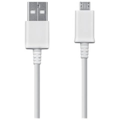 1.5m, USB2.0-A / USB2.0 Micro-B, USB A, Micro-USB B, Maschio / maschio, Dritto, Dritto, Bianco - Foto 2