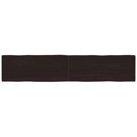 Piano Tavolo Marrone Scuro 200x40x (2-4) cm Rovere Non Trattato - Foto 1