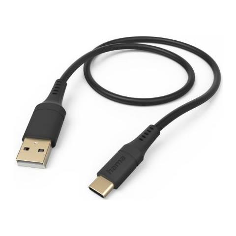 Flexible Cavo Usb 1,5 M Usb 2.0 Usb A Usb C Nero - Foto 1