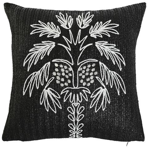 Cuscino Home Esprit Bianco Nero Palma 42 X 15 X 42 Cm - Foto 1