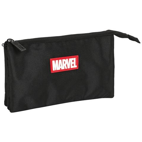 Portaoggetti Triplo Marvel Nero (22 X 12 X 3 Cm) - Foto 1
