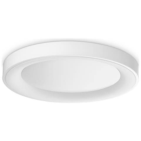 Plafoniera Contemporanea Planet Metallo Bianco Led Integrato 28w 3000k Ip20 - Foto 1