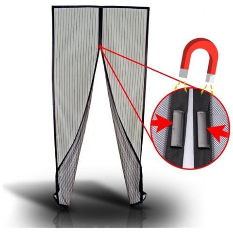 Zanzariera Magnetica Per Porta Ingresso E Finestre Anti Insetti Zanzare In Vari Colori Protezione Mosche Si Chiude Da Sola 120x240 Nero - Foto 5