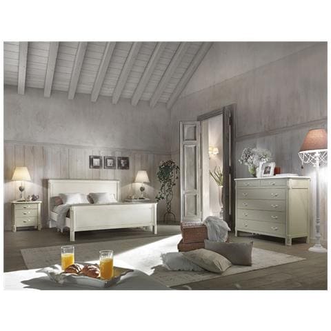 Camera Matrimoniale Shabby Provenzale In Legno Con Letto Arte Povera - Foto 1