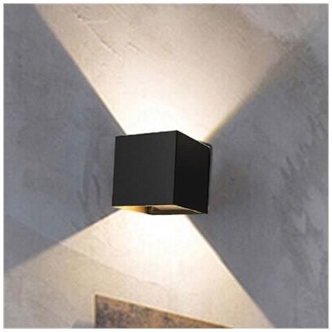 Applique Led Cob Lampada Parete 20w Quadrato Nero Naturale Interno Esterno 18 - Foto 1