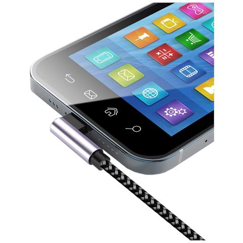 Cavo Usb-c Maschio 2.0 / Usb-c Maschio Angolato 3a 0,5 M Alluminio - Foto 2