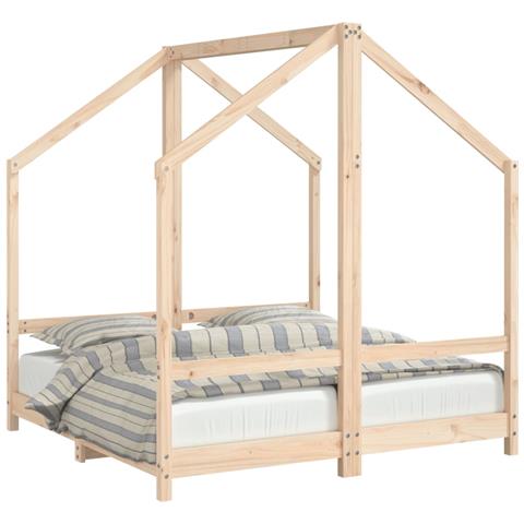 Giroletto Per Bambini 2x (70x140) Cm In Legno Massello Di Pino - Foto 2