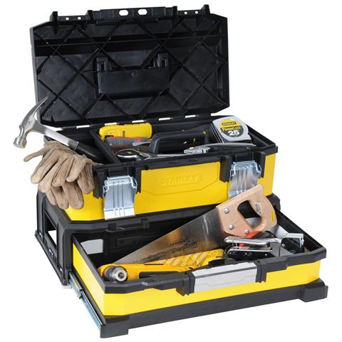 Cassetta Portautensili Porta Attrezzi In Metallo Trasportabile Con Cassetto E Vaschetta Estraibile - Foto 2