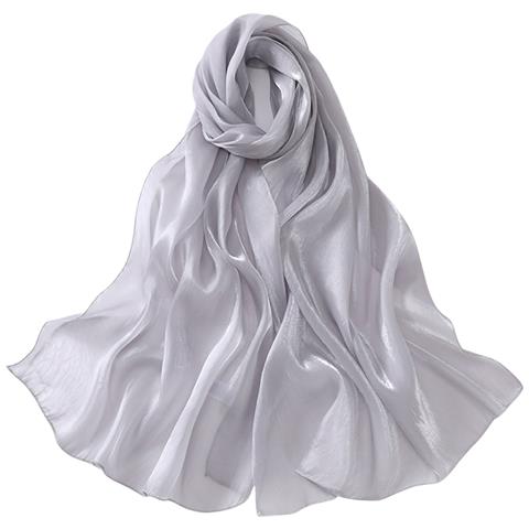 Elegante Sciarpa In Organza Grey - Foto 1