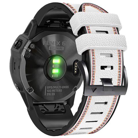 Cinturino In Silicone Bianco Per Garmin Fenix 8x 7 6x 6 5x 5 5s White 26 Mm - Foto 1