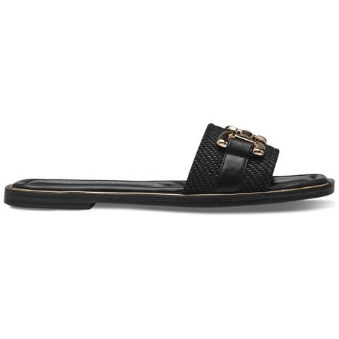 Black Casual Open Slippers Ciabatte Tessile Scarpe Donna Nero Eu 37, 1-27100-42 001 - Foto 2