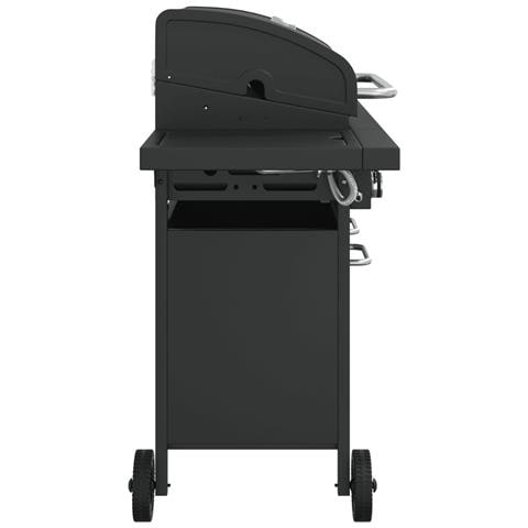 Griglia Barbecue a Gas con 7 Bruciatori Nero in Acciaio - Foto 2