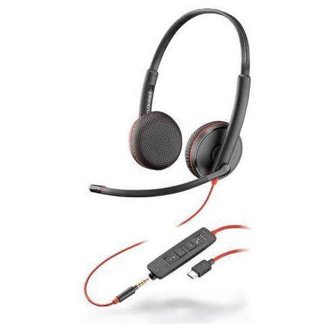 Blackwire 3225 Auricolare Cablato Ufficio USB Tipo-C Nero - Foto 1