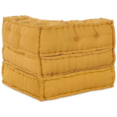 Pouf Modulare Giallo 70x70x54 in Tessuto - Foto 2