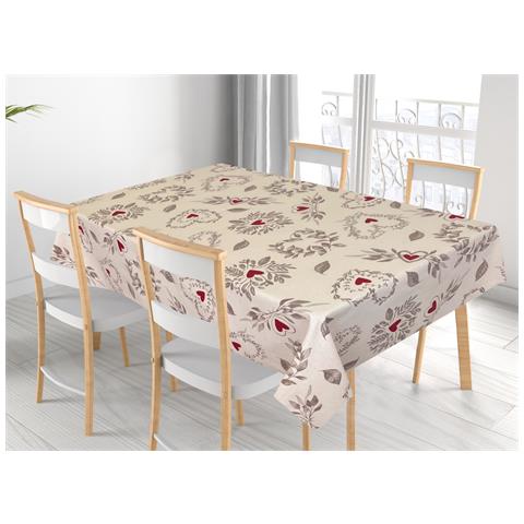 Tovaglia Per Salotto Cucina Tavolo 100% Cotone Made In Italy Antibes Rp 140x300 Antibes - Foto 1