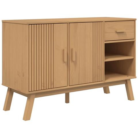 Credenza Olden Marrone 114x43x73,5 Cm In Legno Massello Di Pino - Foto 2