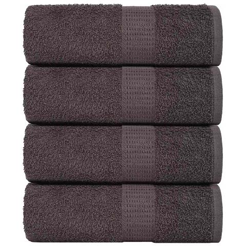 Asciugamani Ospiti 4 Pz Antracite 30x50 Cm 360 G/m 100% Cotone - Foto 1