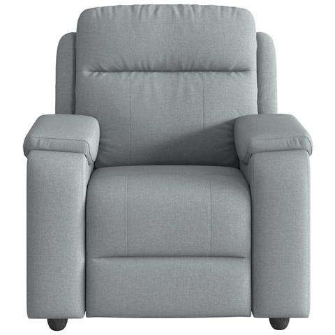 Poltrona Reclinabile In Tessuto Grigio Chiaro - Foto 3