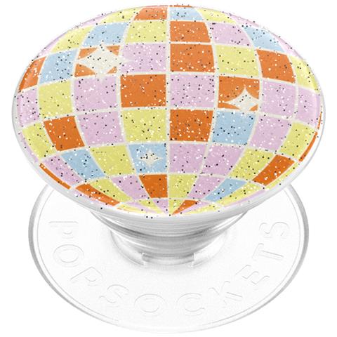 Popgrip Adesivo Universale Retro Disco Pattern Con Funzione Stand, Multicolore - Foto 1