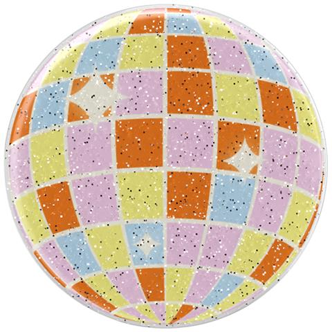 Popgrip Adesivo Universale Retro Disco Pattern Con Funzione Stand, Multicolore - Foto 2