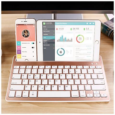 Tastiera 608 Bluetooth 3 Pieghevole Con Supporto - Foto 2