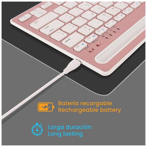 Tastiera 608 Bluetooth 3 Pieghevole Con Supporto - Foto 4