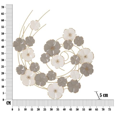 Decorazione In Metallo 3d Cerchi 10 - Multicolore - Metallo - 63,5x5x67,9 Cm - Foto 6