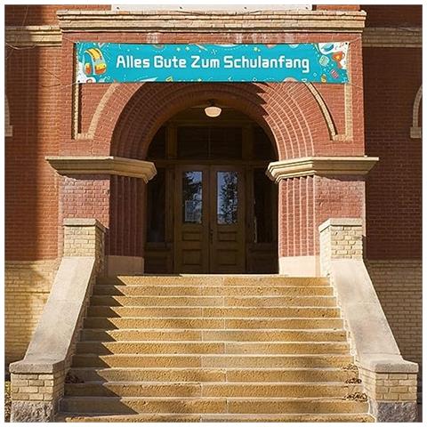 Striscione Blu Decorativo Tedesco Per Il Ritorno A Scuola 274 X 36 Cm - Un Must! - Foto 2