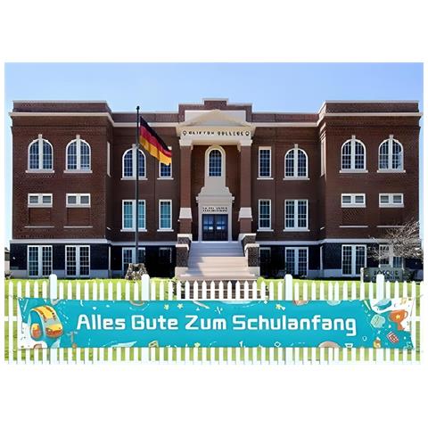 Striscione Blu Decorativo Tedesco Per Il Ritorno A Scuola 274 X 36 Cm - Un Must! - Foto 1