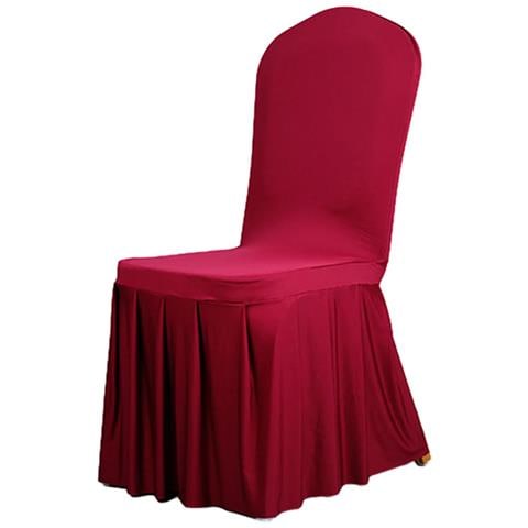 Coprisedie Elasticizzati A Pieghe (confezione Da 2) Darkred - Foto 1