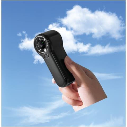 Ventola Portatile Palmare H02 Con Display Digitale Black - Foto 5