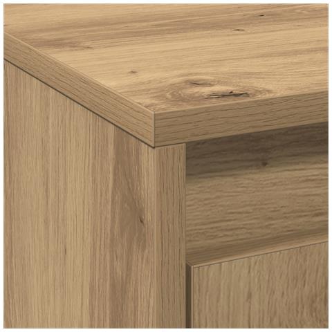 Mobile TV con LED Rovere Artigianale 139.5x34x50 cm Legno Ingegrato - Foto 9