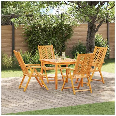 Poltrona Reclinabile 4 pcs Marrone 57 x 71 x 90cm legno - Foto 2