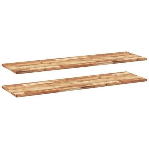 Mensole da Parete 2 pz 120x40x2 cm Legno Acacia Rifinito a Olio - Foto 1