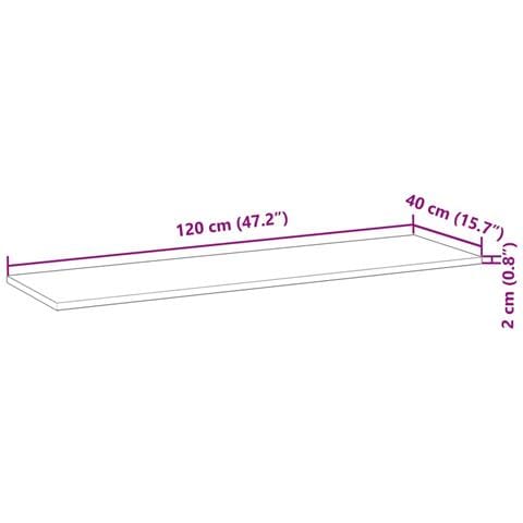 Mensole da Parete 2 pz 120x40x2 cm Legno Acacia Rifinito a Olio - Foto 8